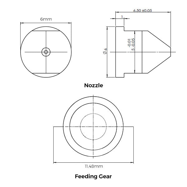 0.4mm Hardened Nozzle Kit for Aquila S2 | 3D Printer Parts