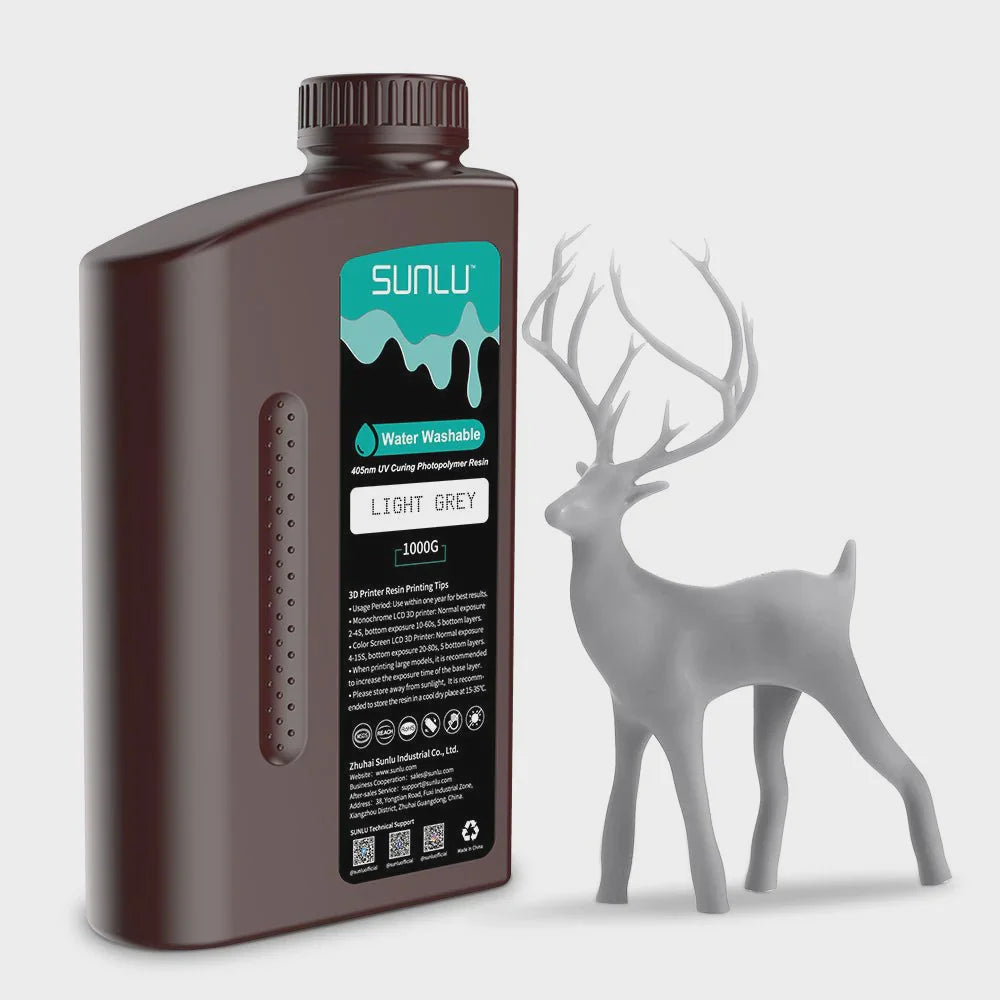 SUNLU Water Washable Resin 1KG | 405nm UV-Curing Bottle