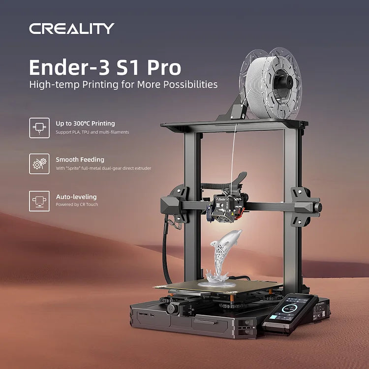 Creality Ender-3 S1 Pro 3D Printer | High-Temp Printing & Dual-Gear Extruder